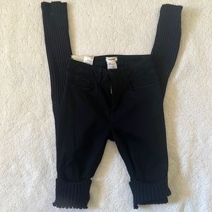NWT | L’Agence | Margot High Rise Black Leg Warmer Skinny Jeans Size 27